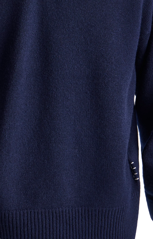 JW Anderson V-Neck Cashmere Jumper in Navy — product photo 2