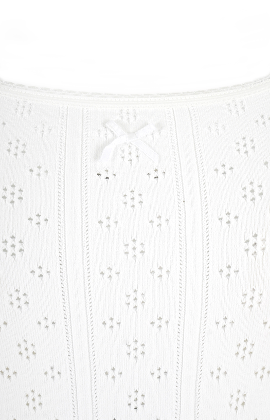 Ribbed-Knit Tank Top in White