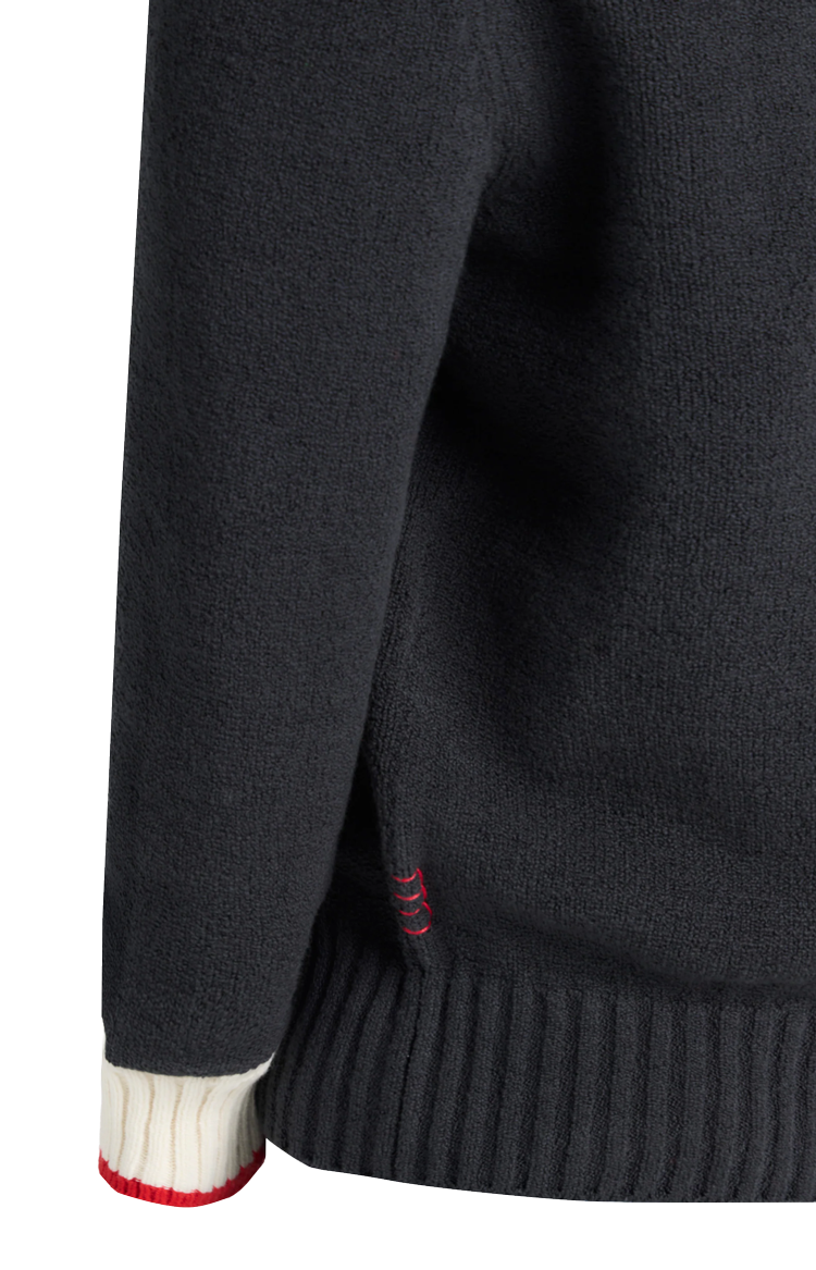 Contrast Trim Jumper in Black