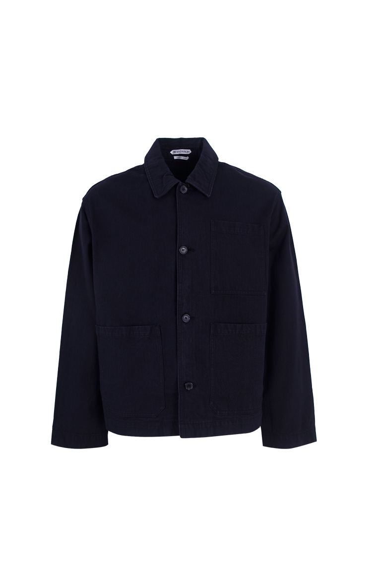 JW Anderson Work Jacket in Black — front view