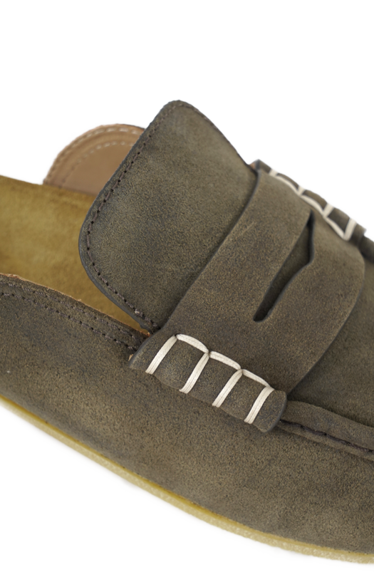 JW Anderson Loafer Mules in Dark Taupe — product photo 3