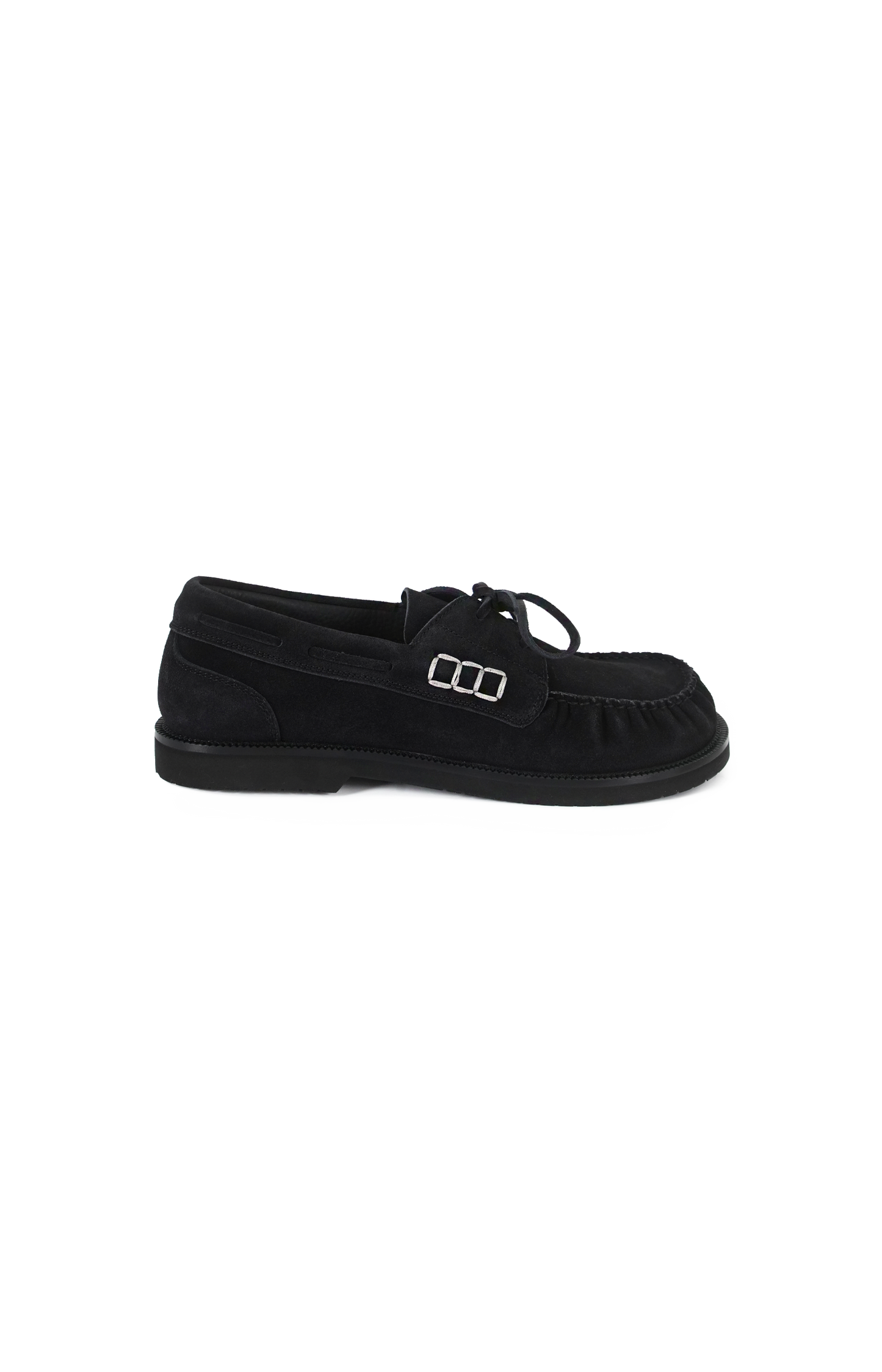 leather loafers in black