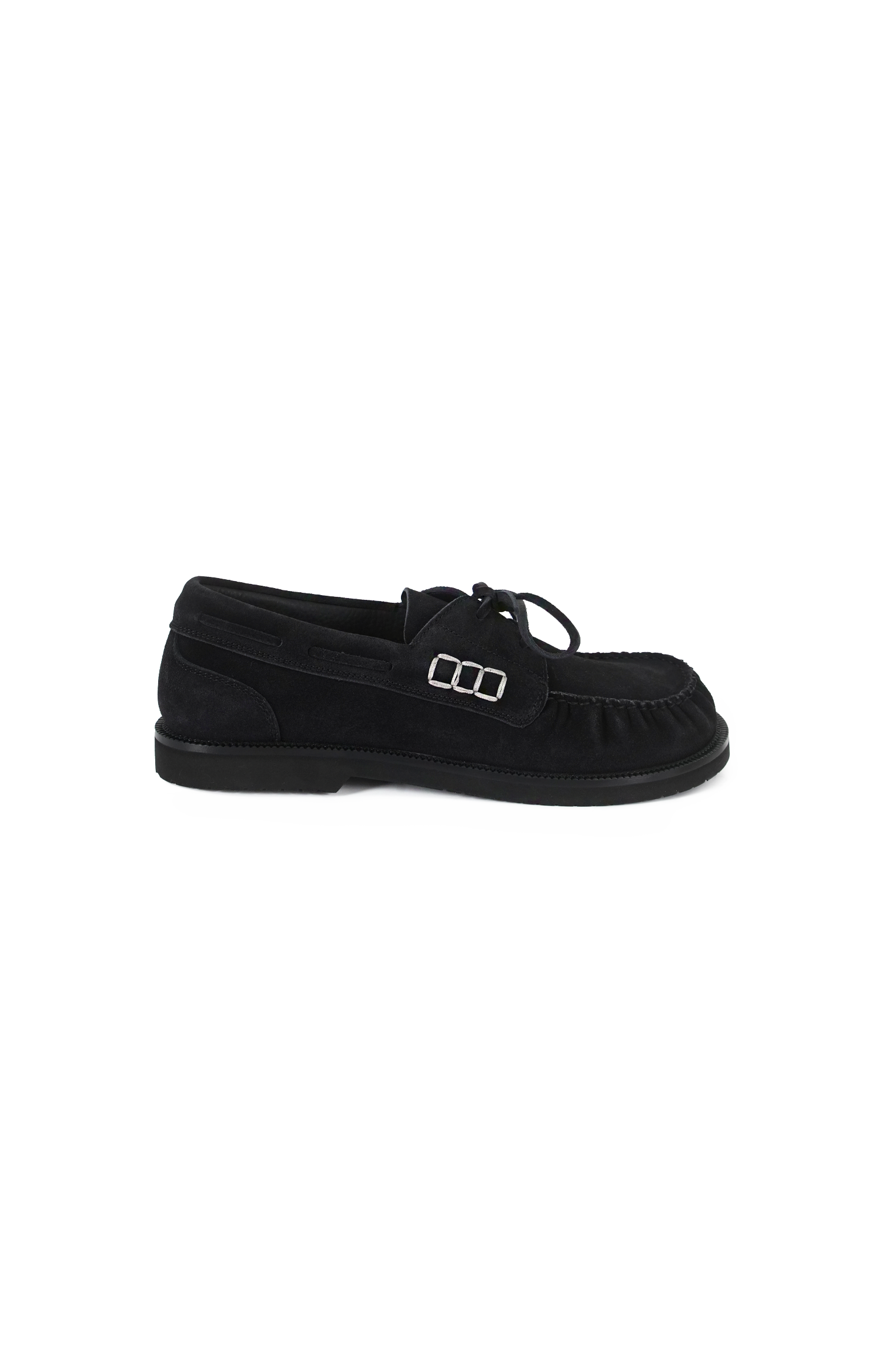 leather loafers in black
