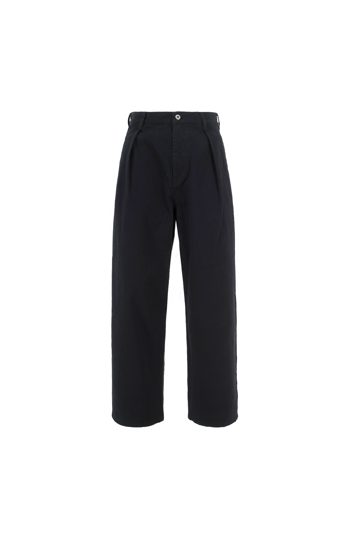 Single Pleat Trousers in Black