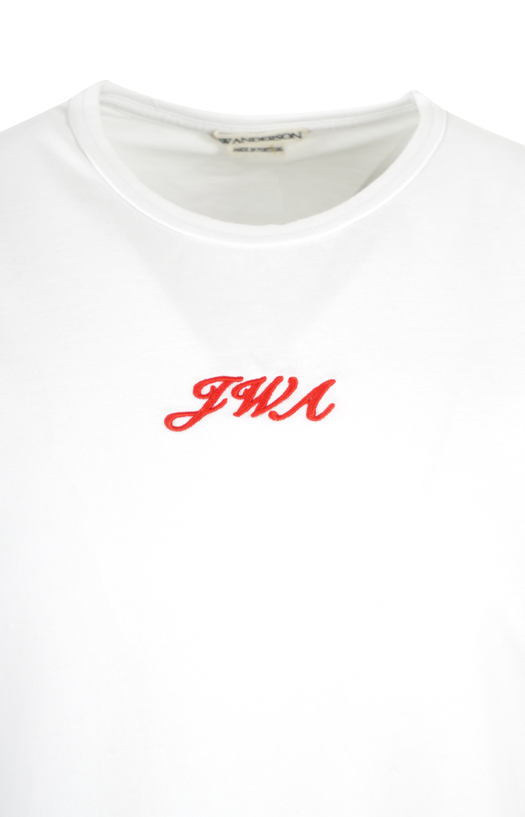 JW Anderson Embroidered Logo T-Shirt in White — product photo 2