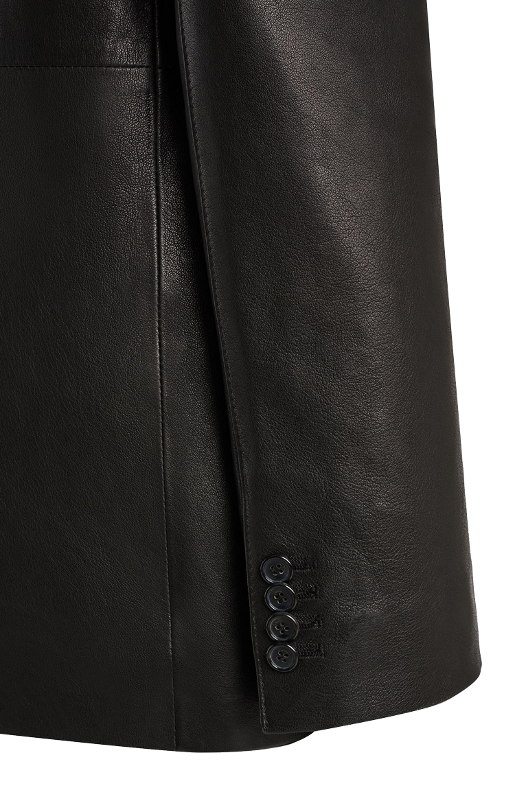 Khaite Sarmine Jacket in Black Leather — product photo 2