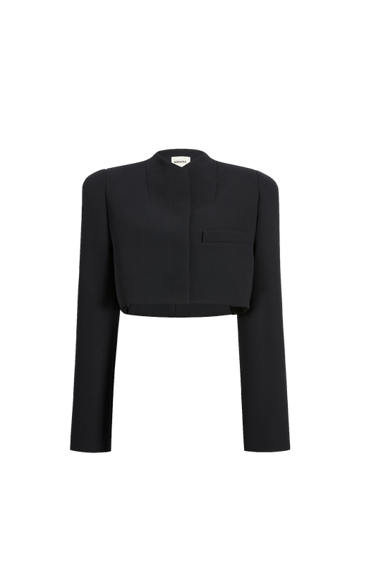 Khaite Samo Jacket in Black — front view