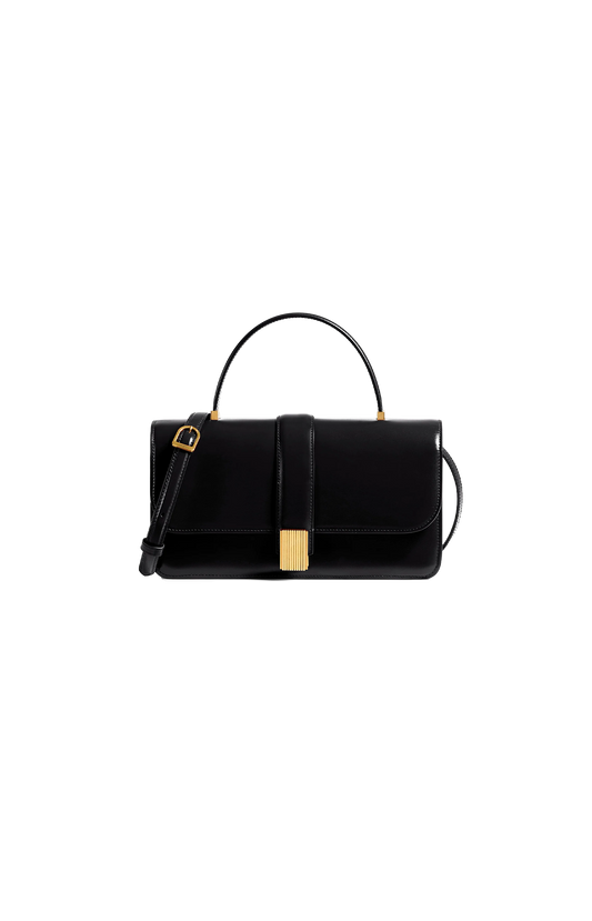 Khaite Blake Top Handle Bag in Black — front view