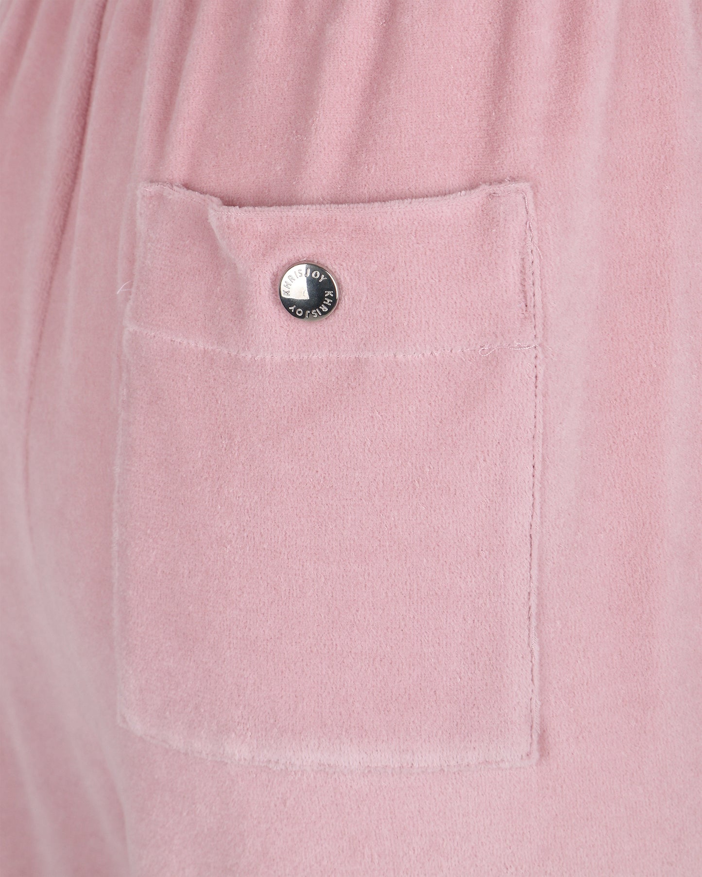 PALE PINK VELOUR PANTS