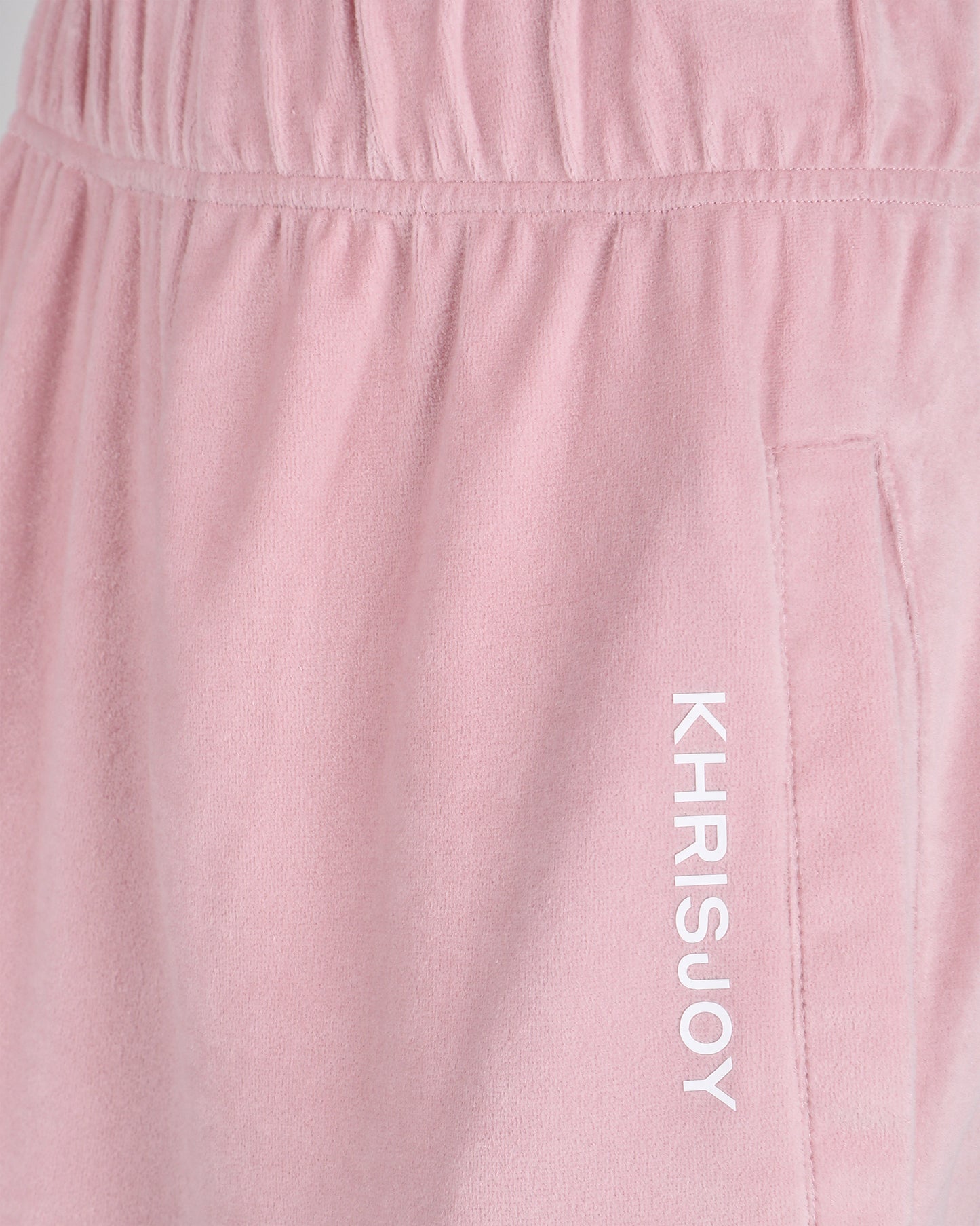 PALE PINK VELOUR PANTS