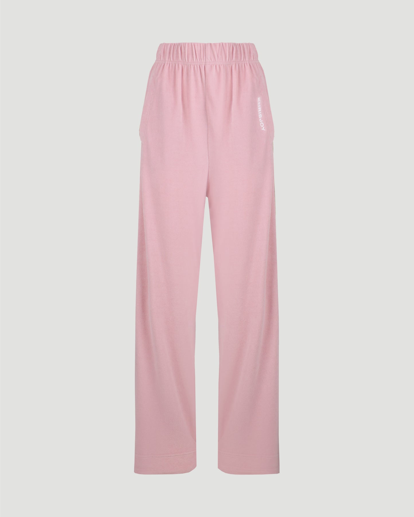PALE PINK VELOUR PANTS