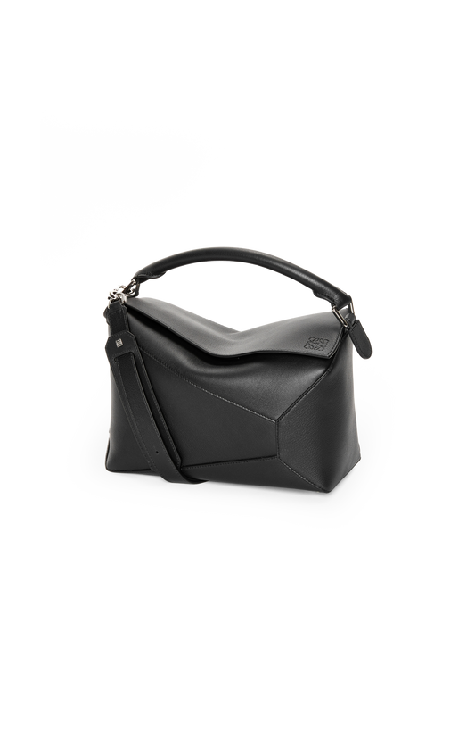 Loewe Medium Puzzle Edge bag in classic calfskin in Black — product photo 2