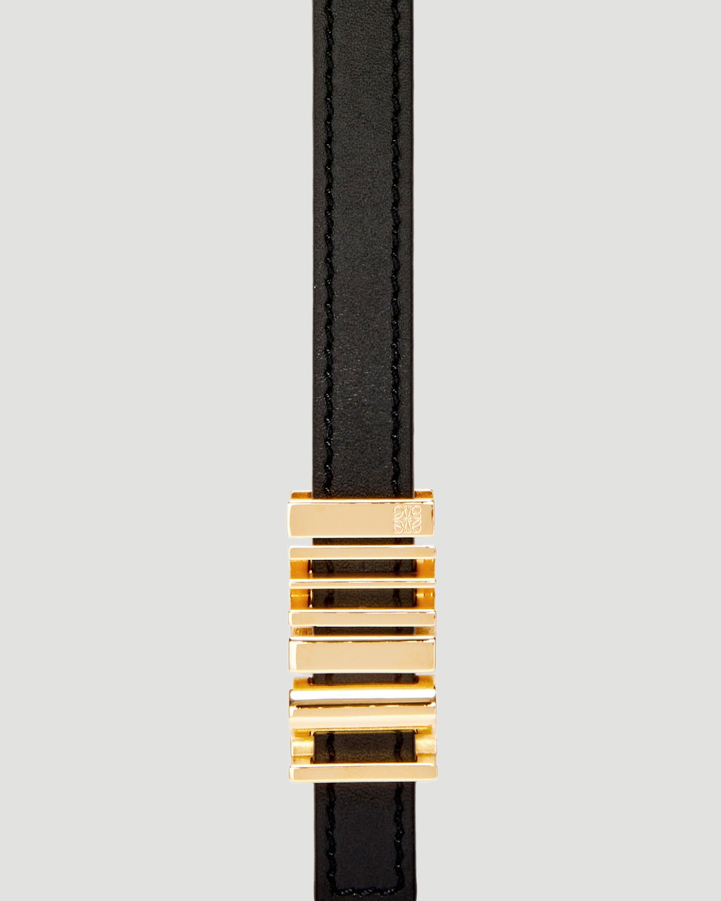 Graphic belt in classic calfskin