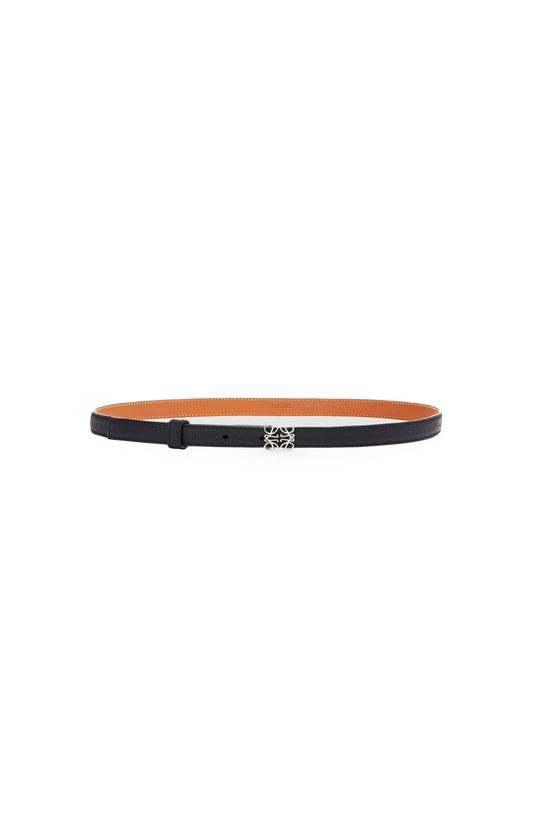Loewe Anagram Belt in Pebble Grain Calfskin in Black — front view