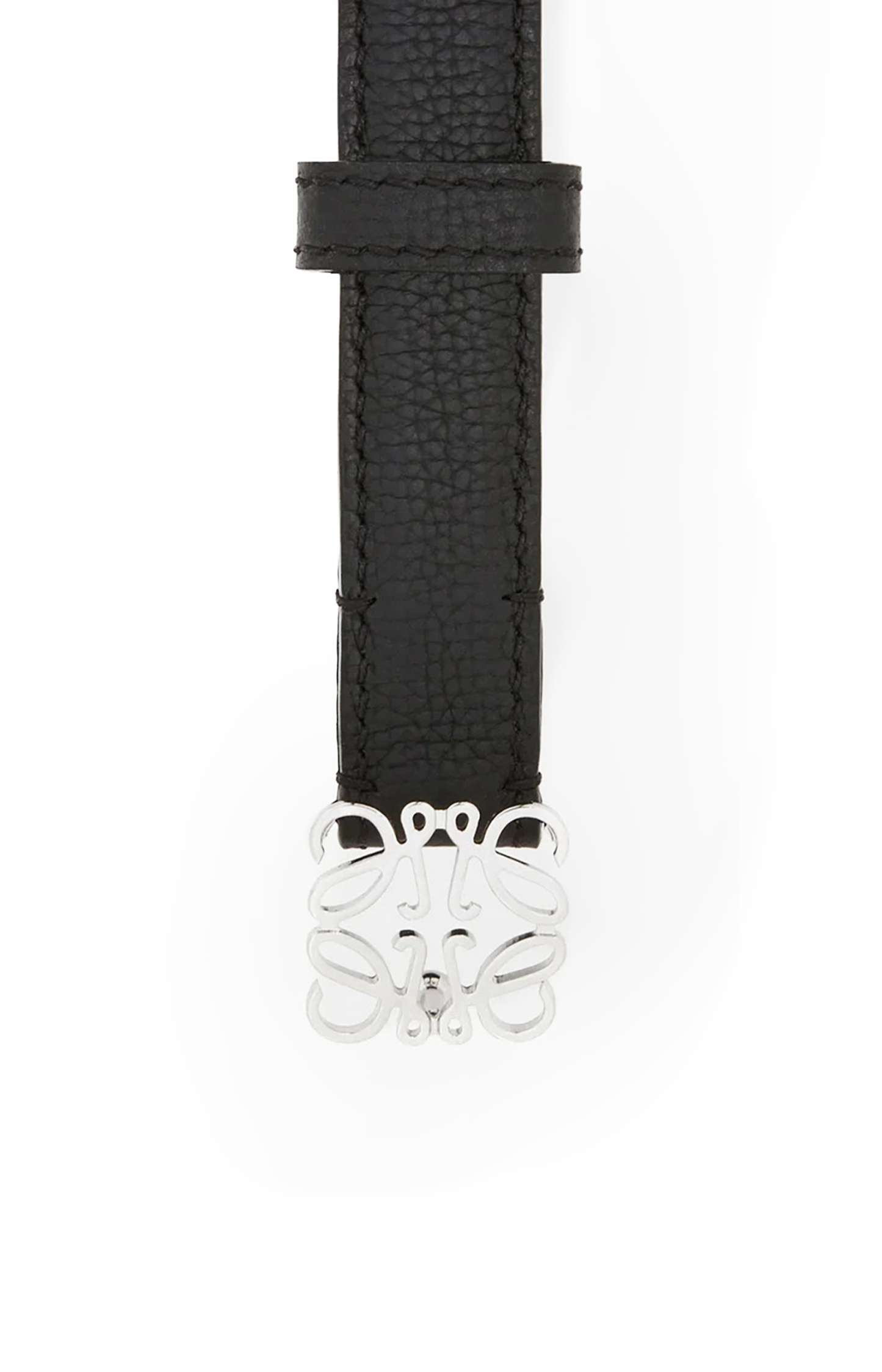 Anagram Belt in Pebble Grain Calfskin