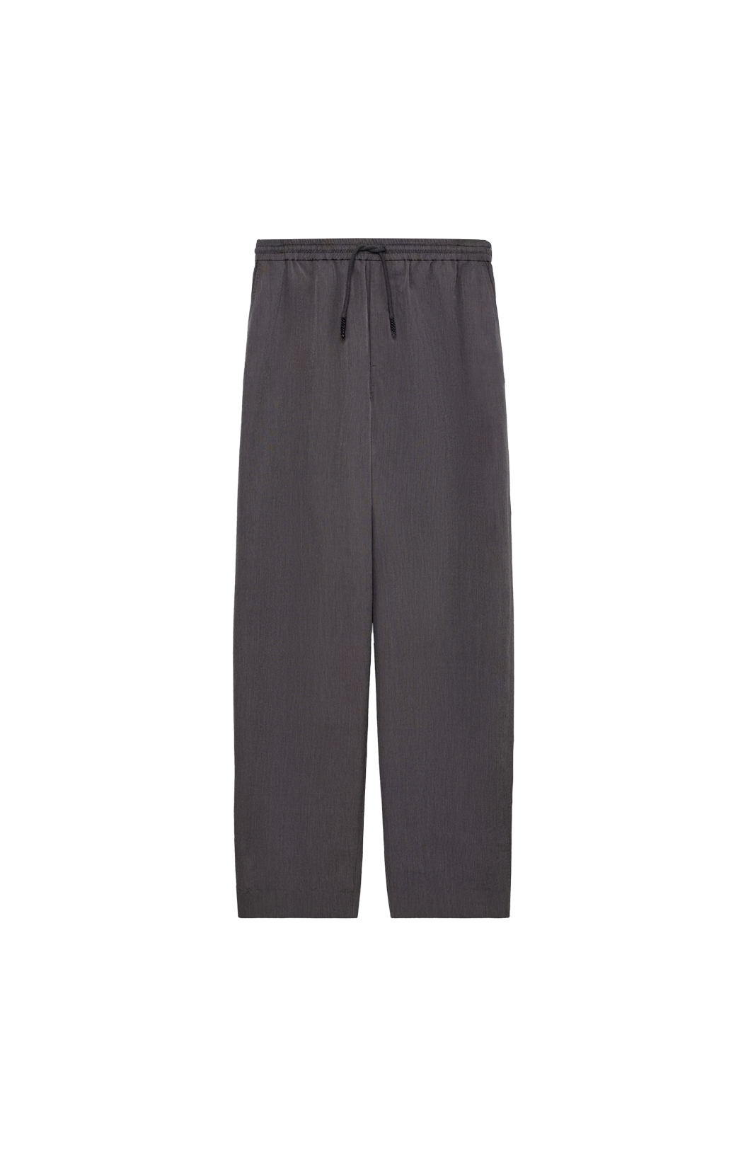 Drawstring trousers in cotton and silk