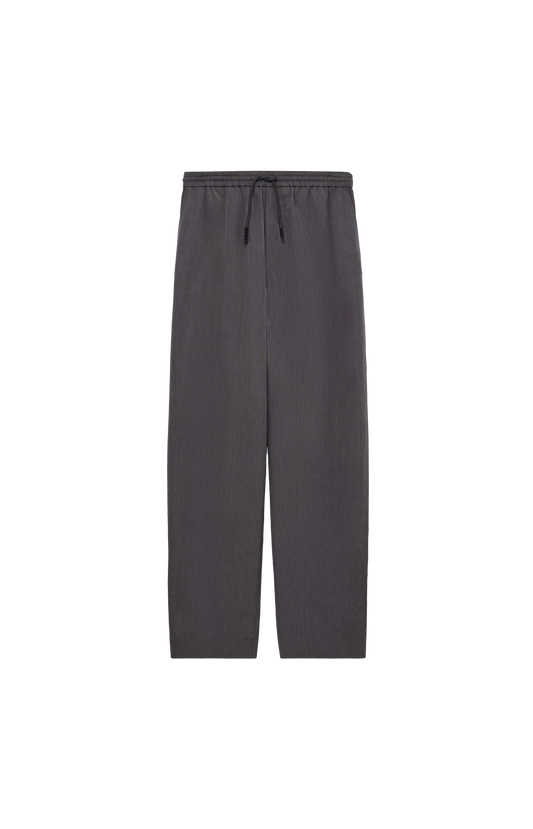 Drawstring trousers in cotton and silk