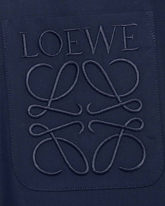 Cotton Shirt in Navy