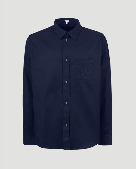 Cotton Shirt in Navy