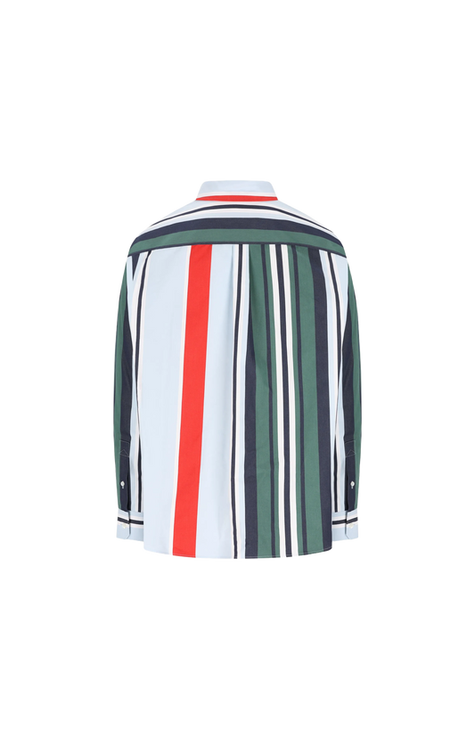 Shirt in Striped Cotton Twill