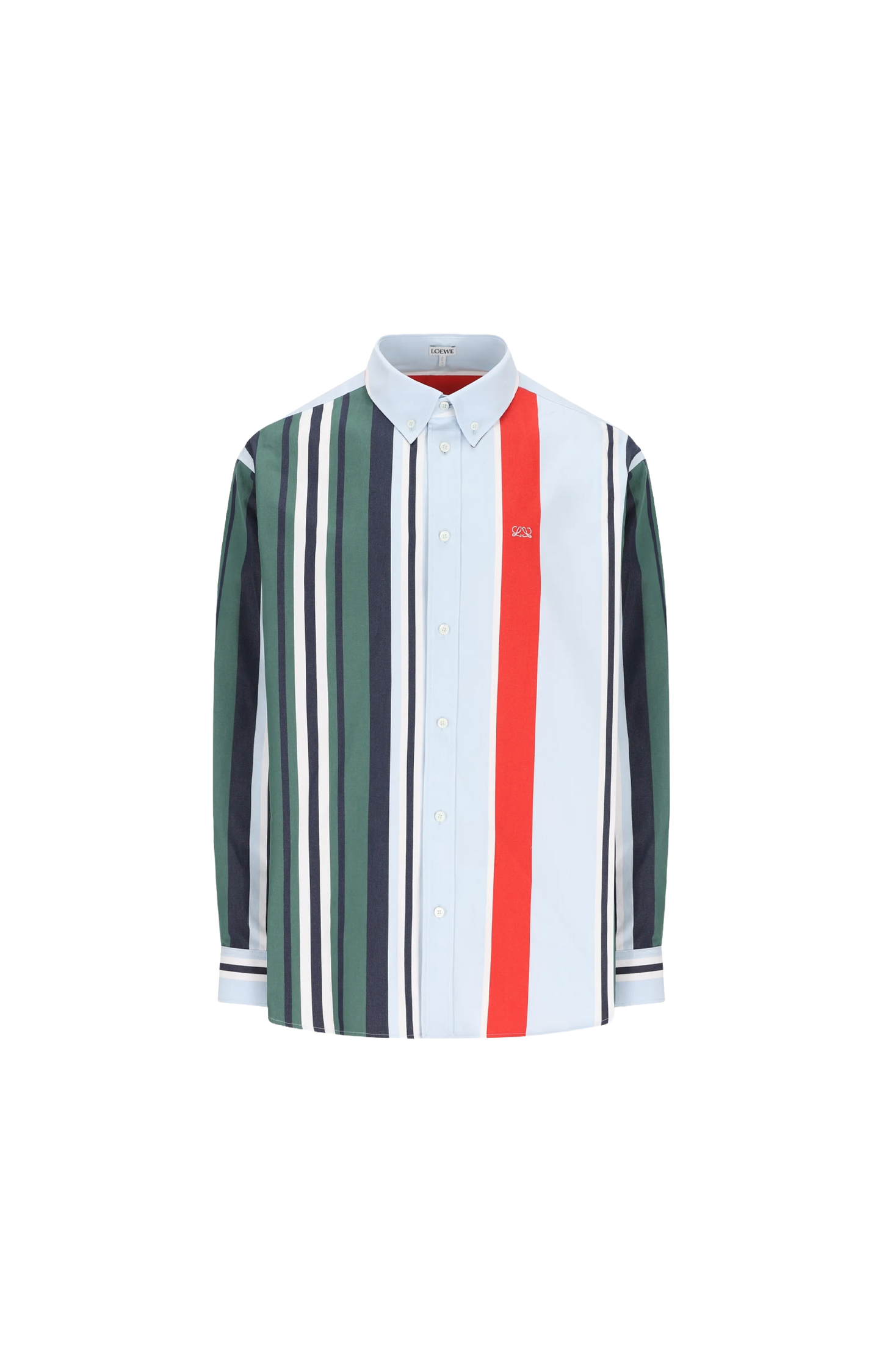 Shirt in Striped Cotton Twill