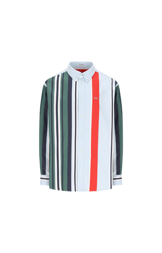 Shirt in Striped Cotton Twill
