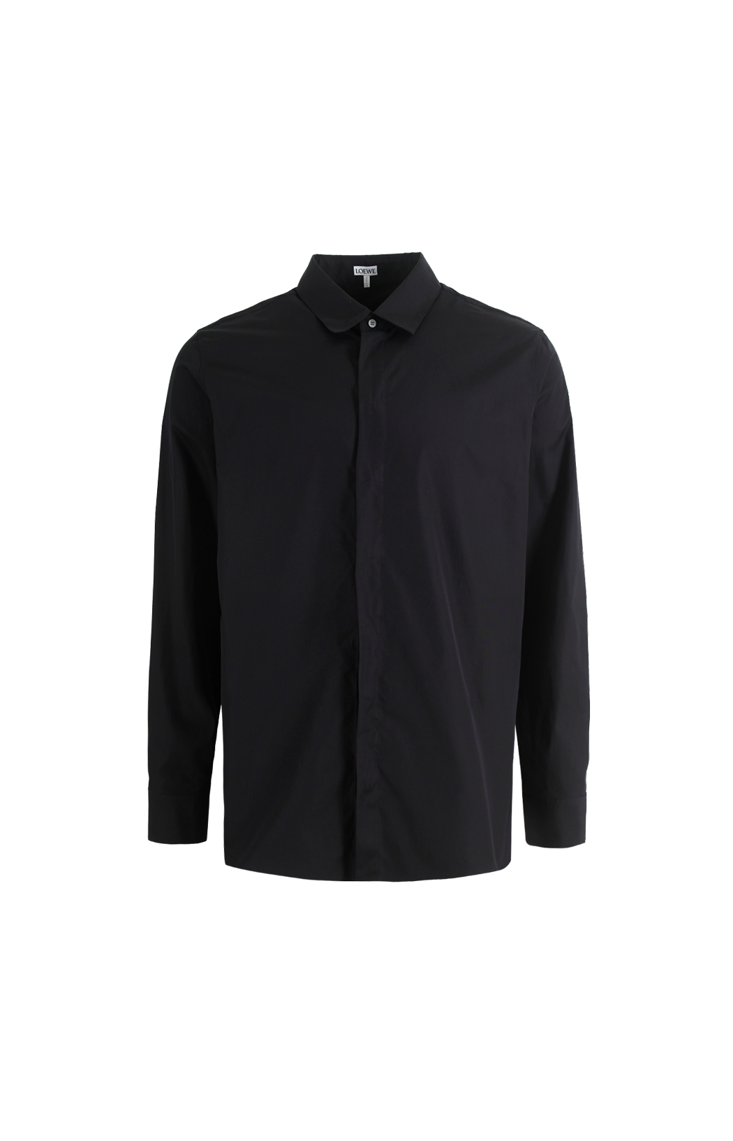 Lightweight Cotton Poplin Shirt in Black