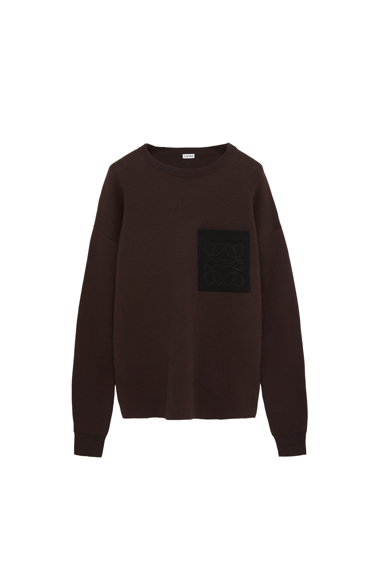 Anagram Pocket Sweater in Brown