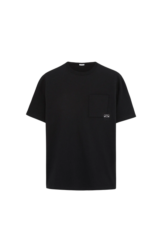 Loewe Loose Fit T-shirt in Black Cotton