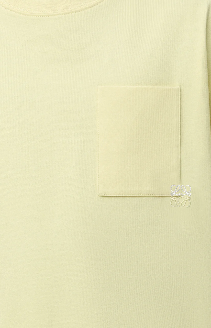 Loewe Light Yellow Relaxed Fit T-shirt in cotton