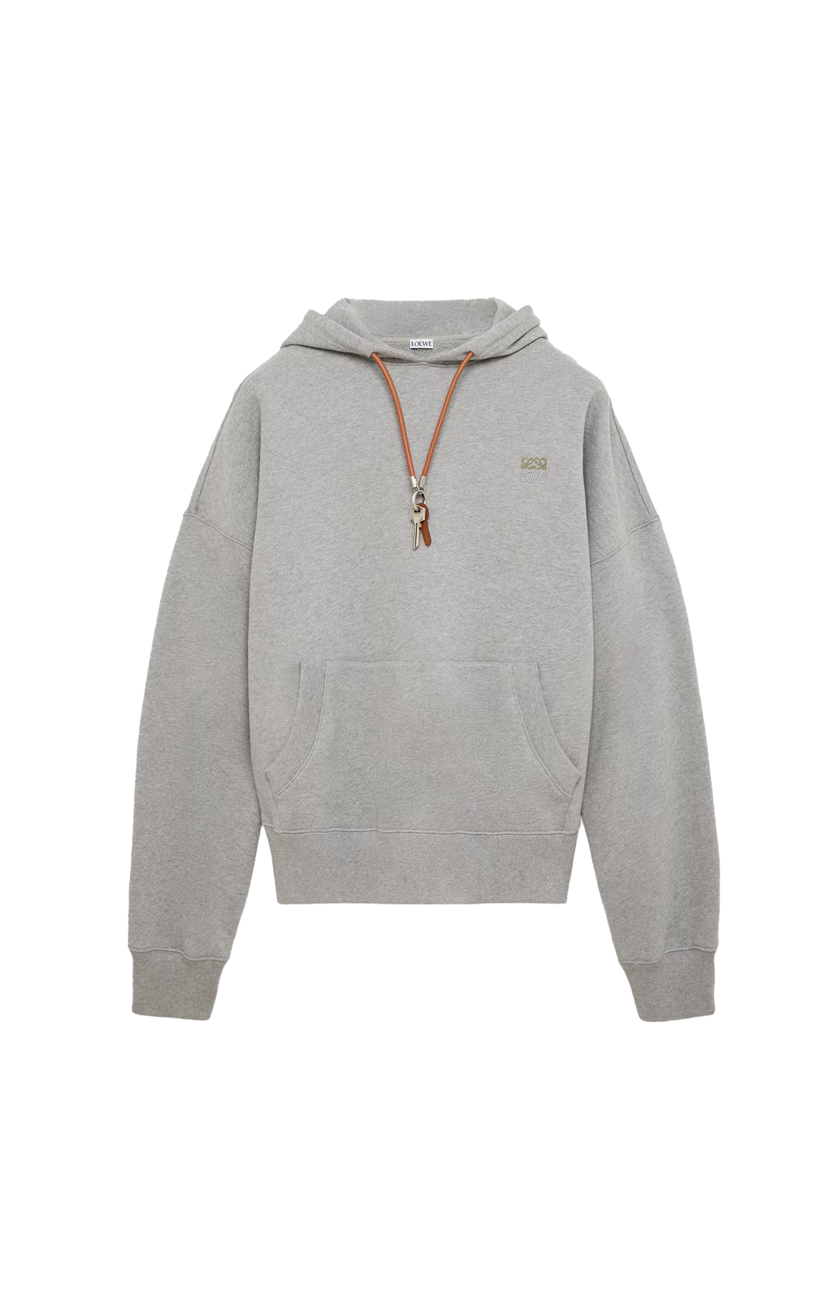 Anagram Cotton Hoodie in Grey