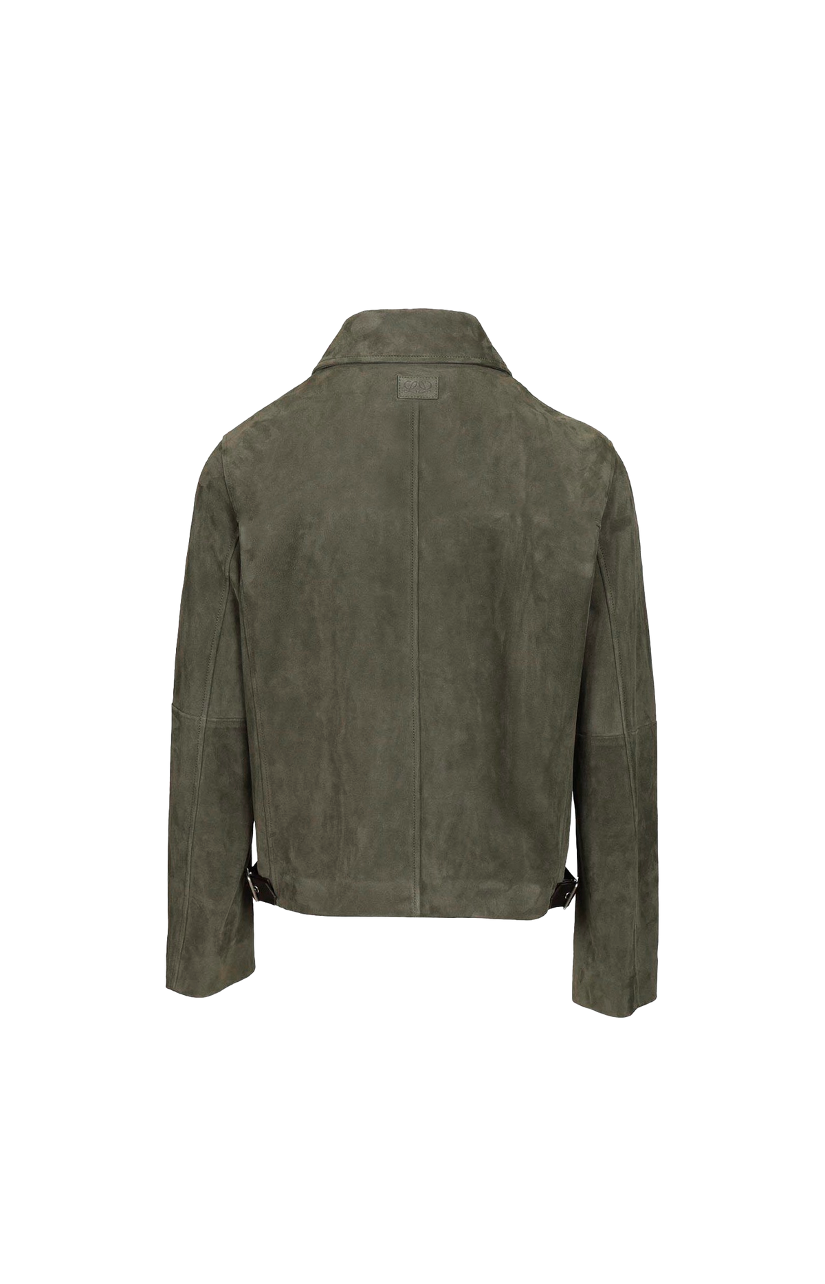 Loewe Suede Zip-Up Jacket in Green — product photo 2