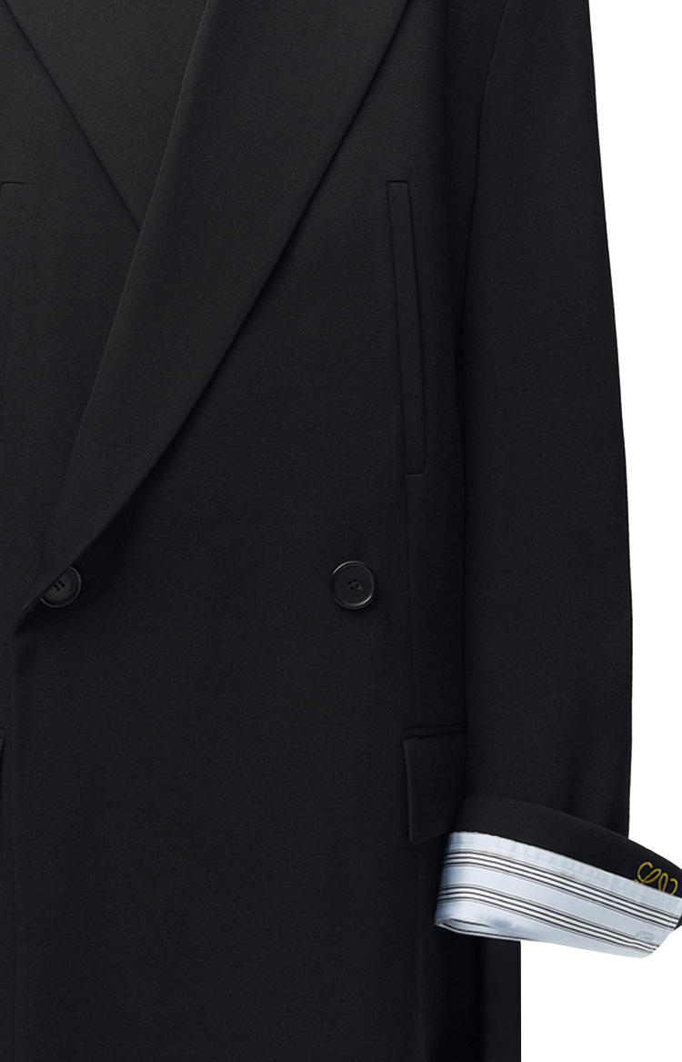 Wool Coat in Dark Navy
