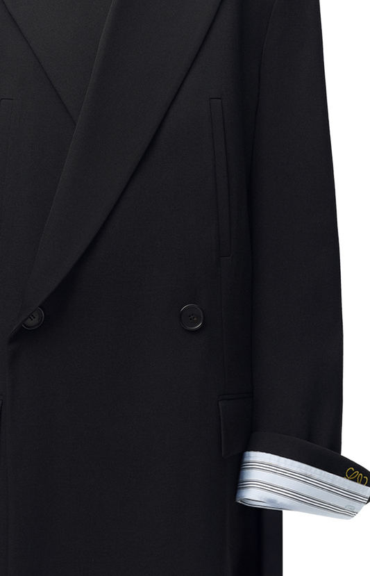 Wool Coat in Dark Navy