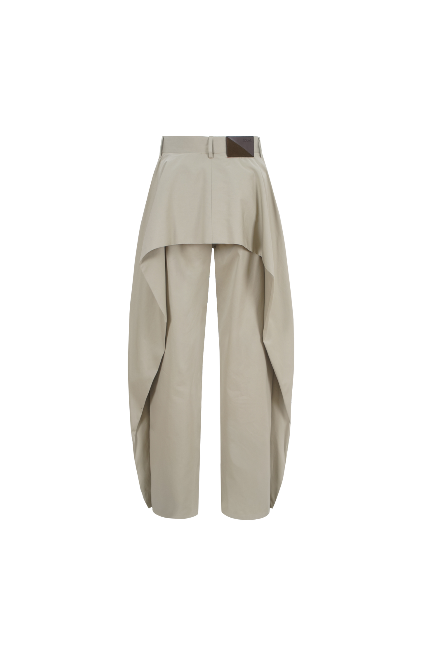 Loewe Beige Trousers in Cotton and Silk