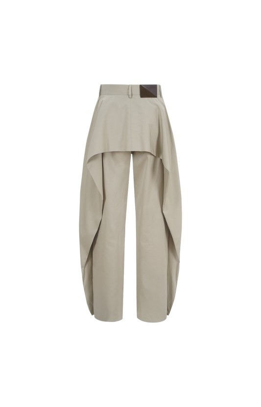 Loewe Beige Trousers in Cotton and Silk