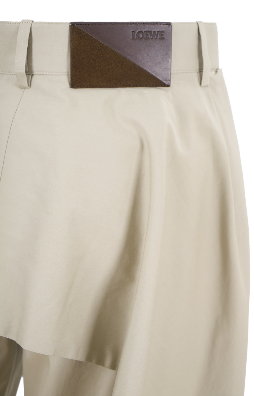 Loewe Beige Trousers in Cotton and Silk