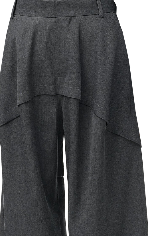 Wool Trousers in Charcoal