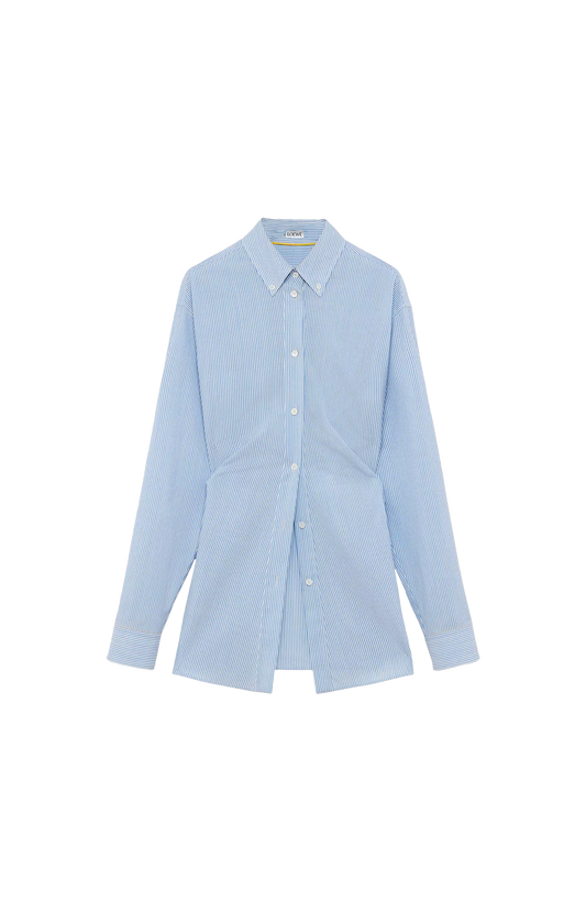 Wool Shirt in Blue/White