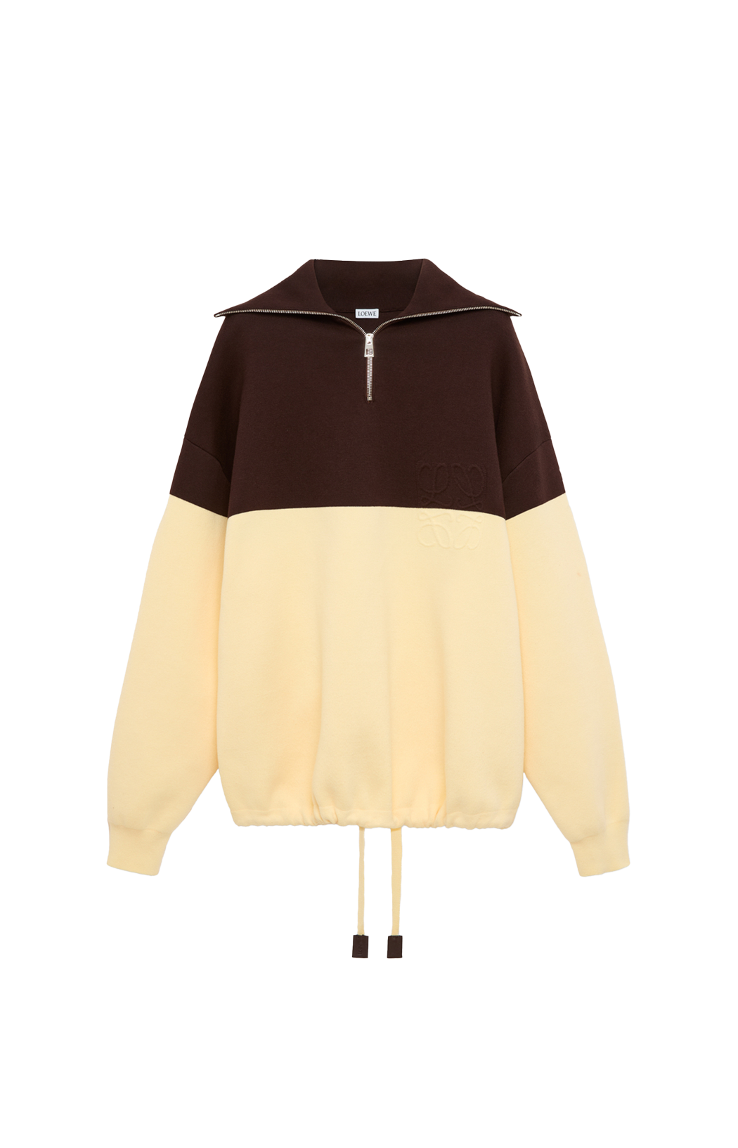 Cotton Sweater in Brown/Yellow