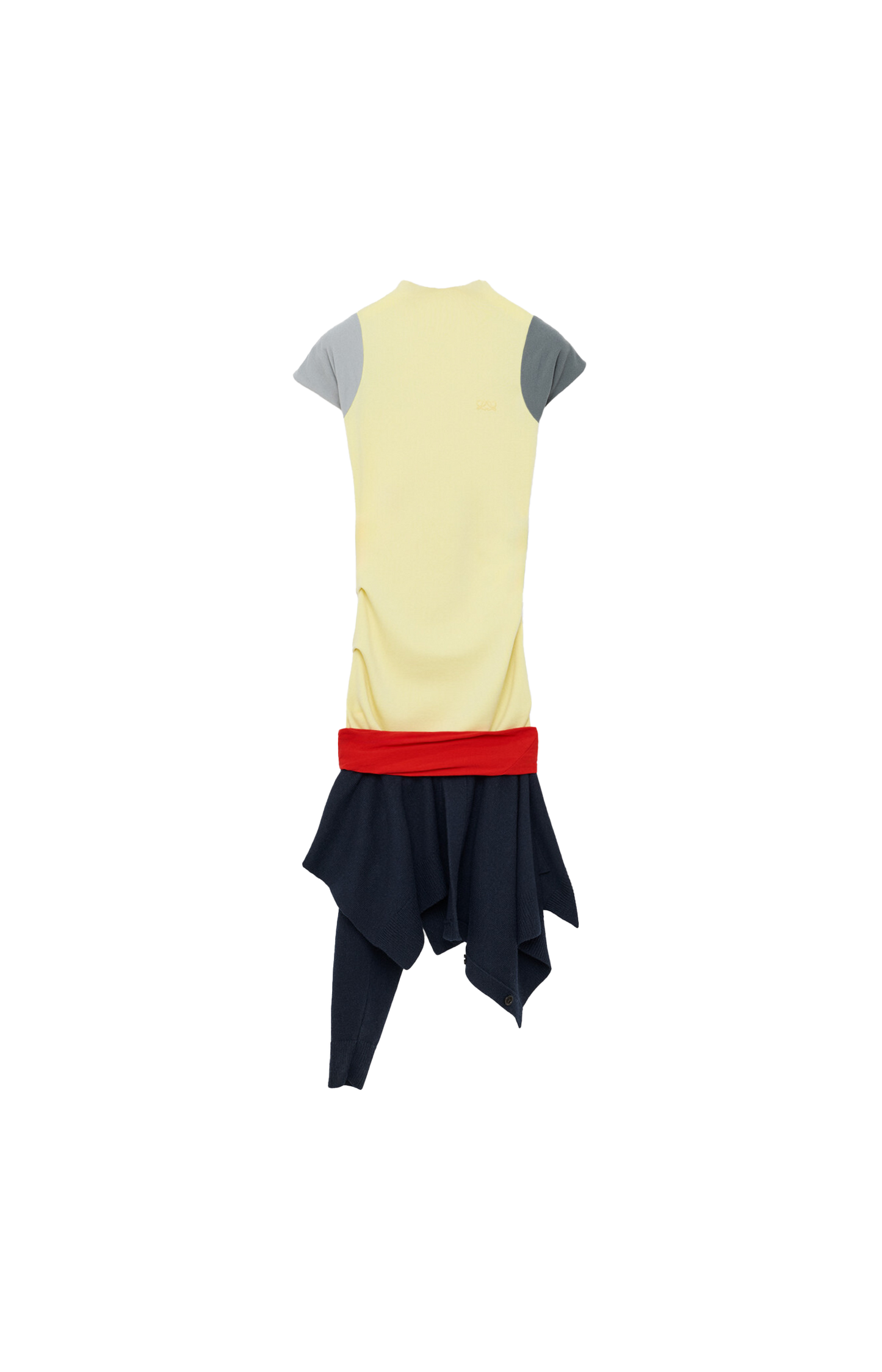 Asymmetric Dress in wool & viscose blend