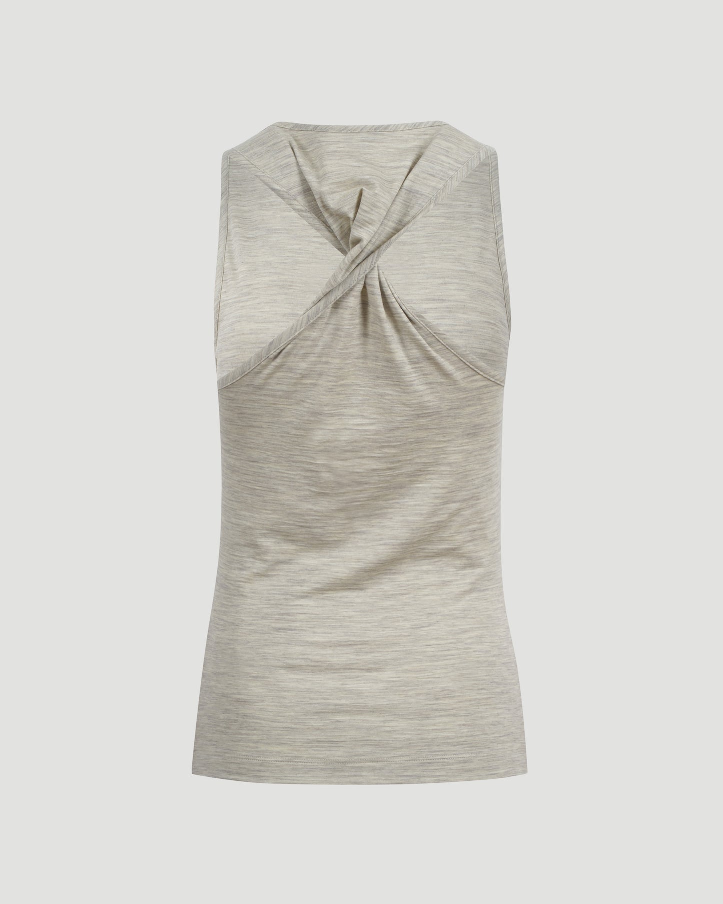 Stretch Wool Anagram Tank Top in Soft White