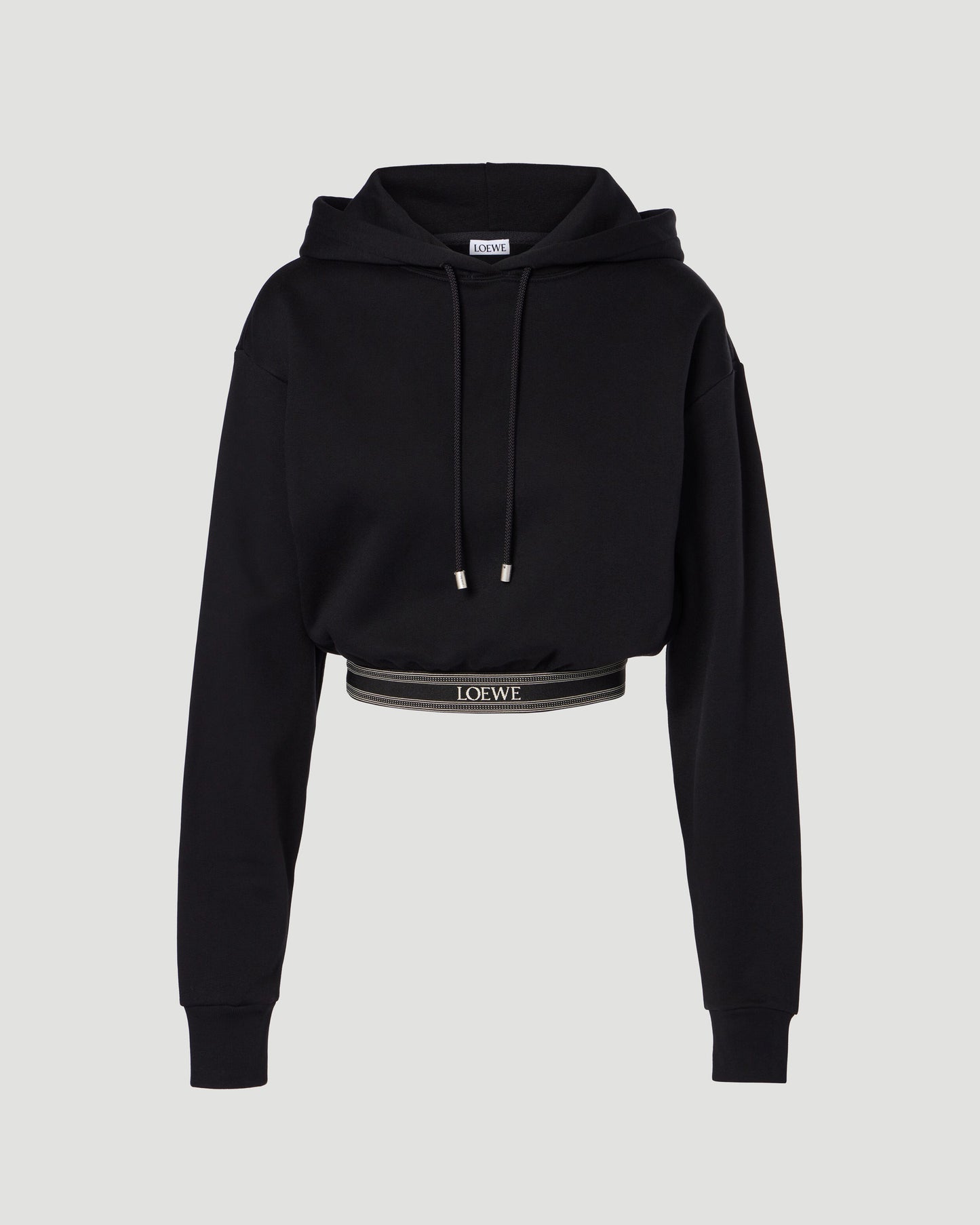 Cropped Hoodie in Black