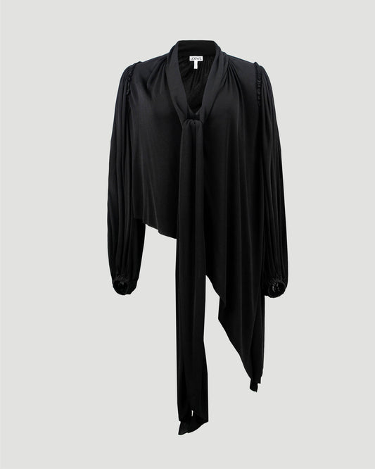 Asymmetric top in viscose crepe jersey