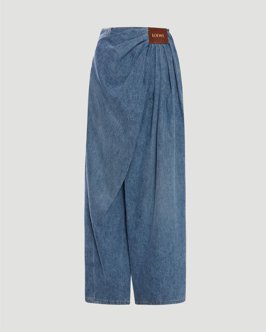 Draped Jeans in Blue
