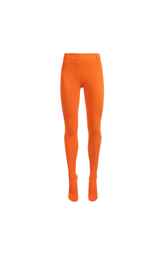 LOEWE x Cosima von Bonin Viscose Leggings in Orange — front view