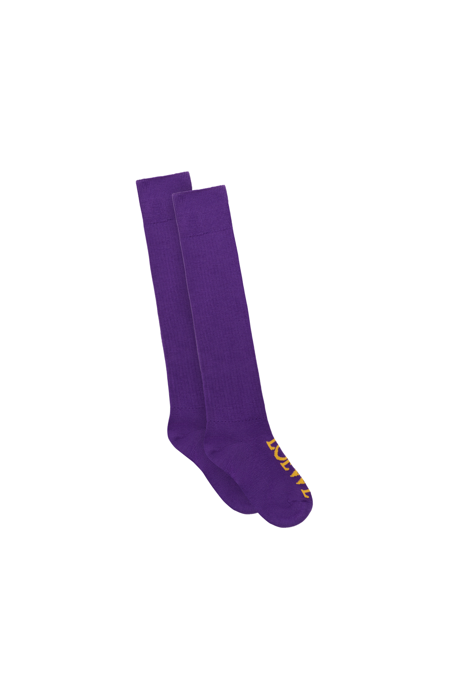 Loewe Wool Socks in Purple — front view