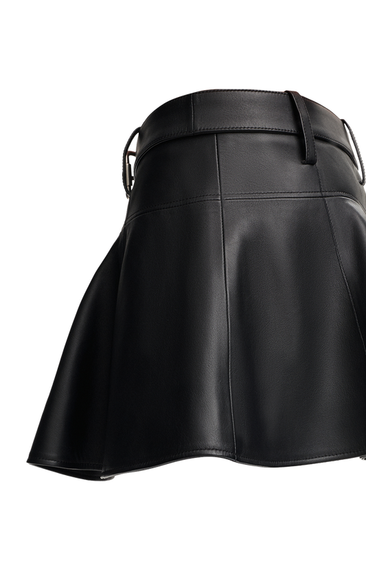 Loewe Mini Skirt in Nappa Lambskin in Black — product photo 2