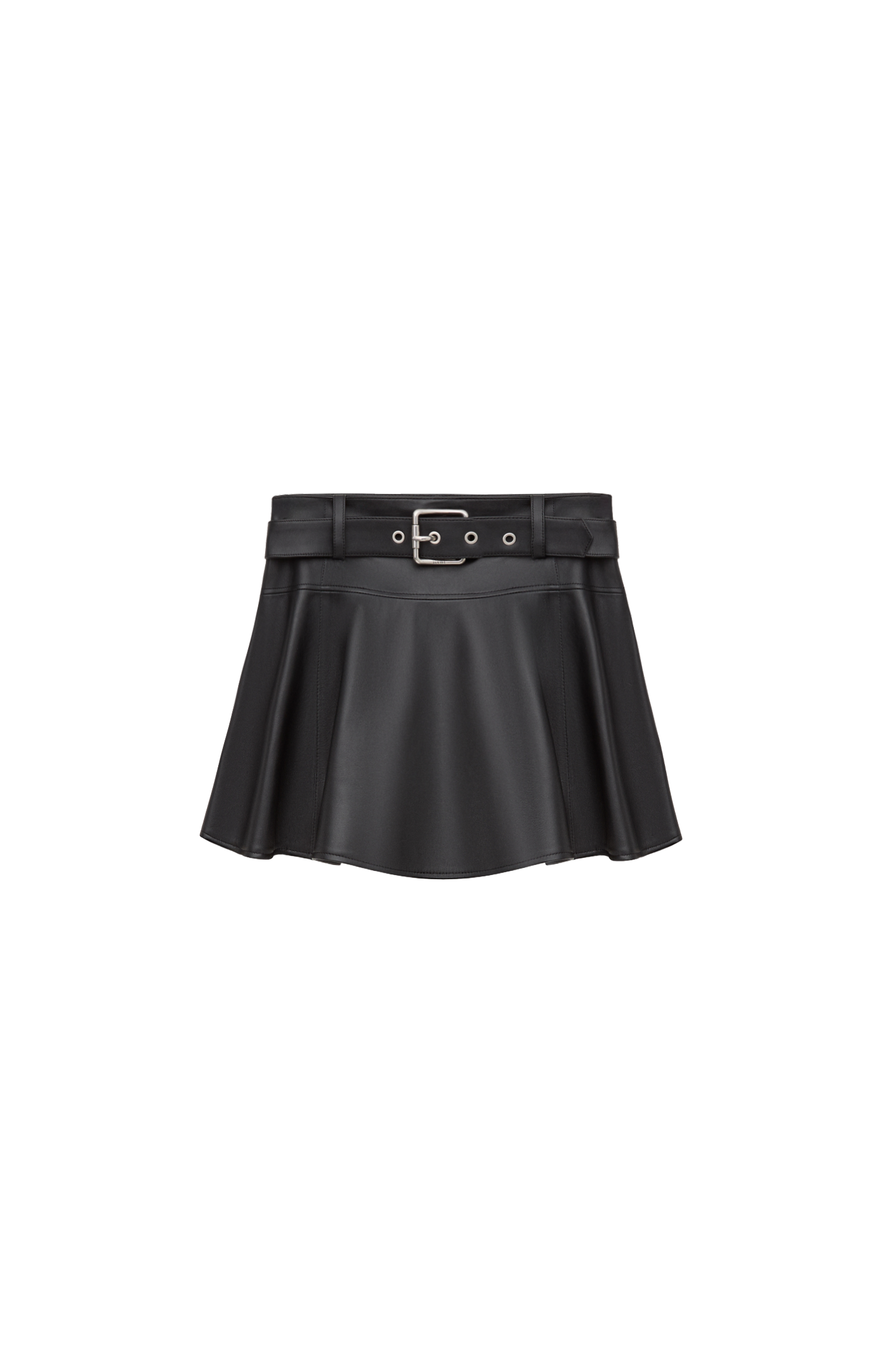 Loewe Mini Skirt in Nappa Lambskin in Black — front view
