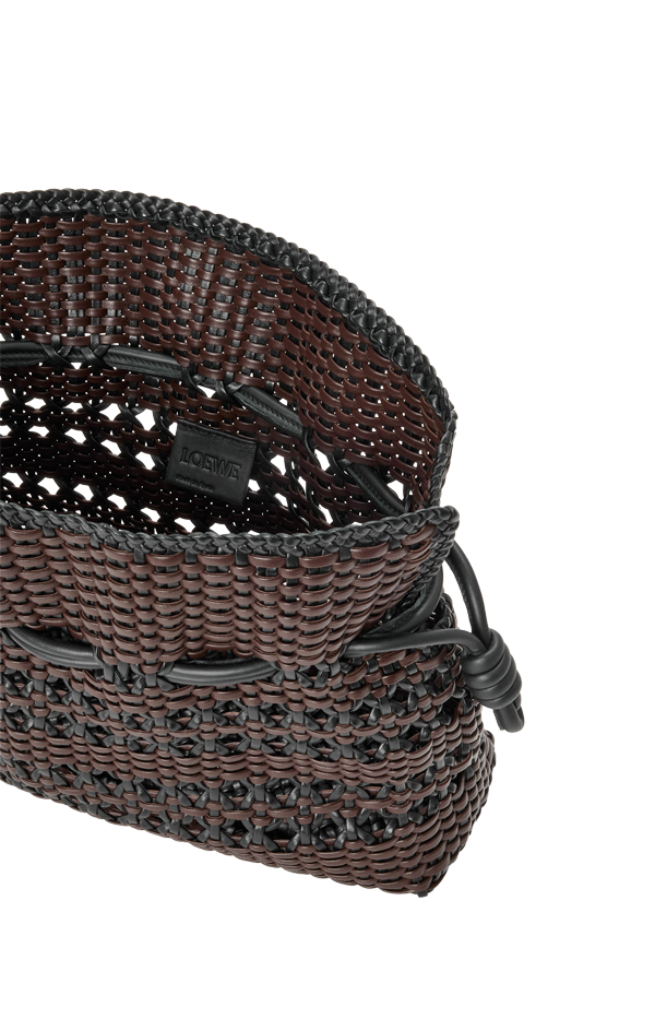 Medium Flamenco clutch in woven nappa calfskin